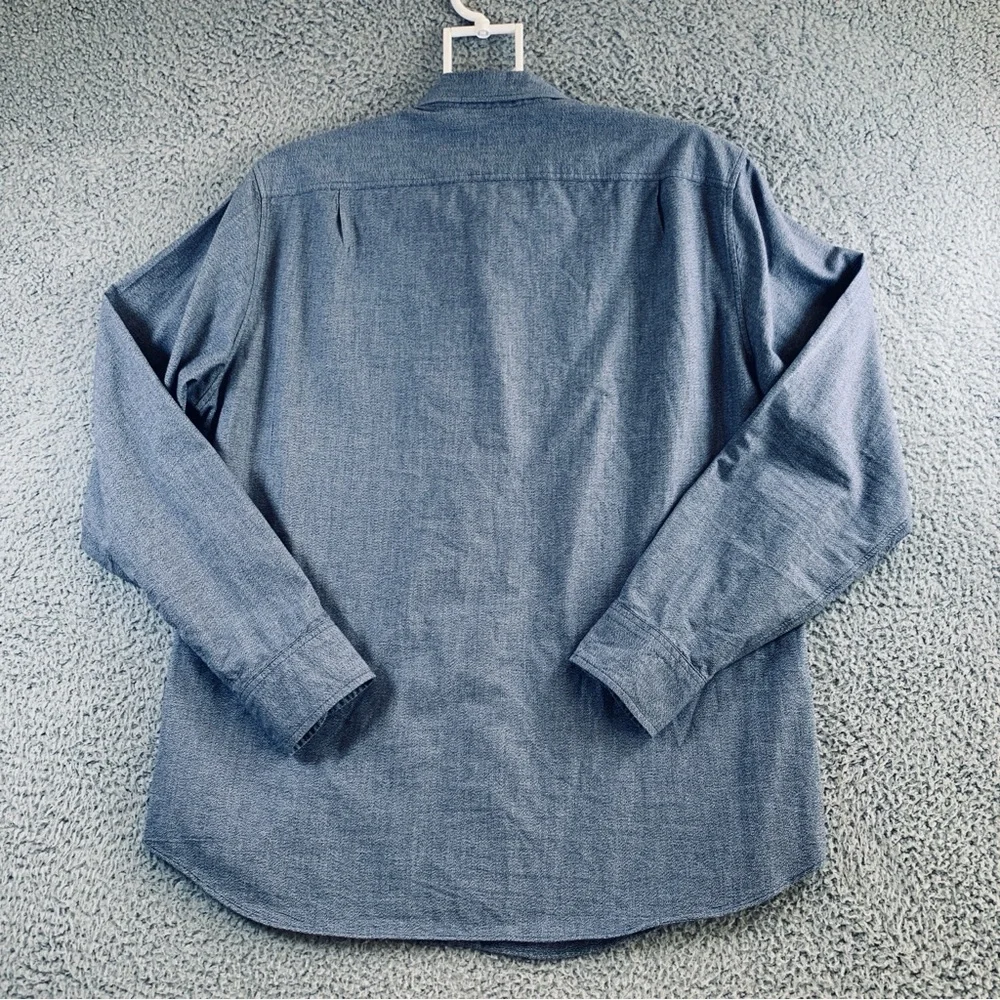 J.crew Dress Shirt Men's Long Sleeve Button Up Dark Blue Size L‎